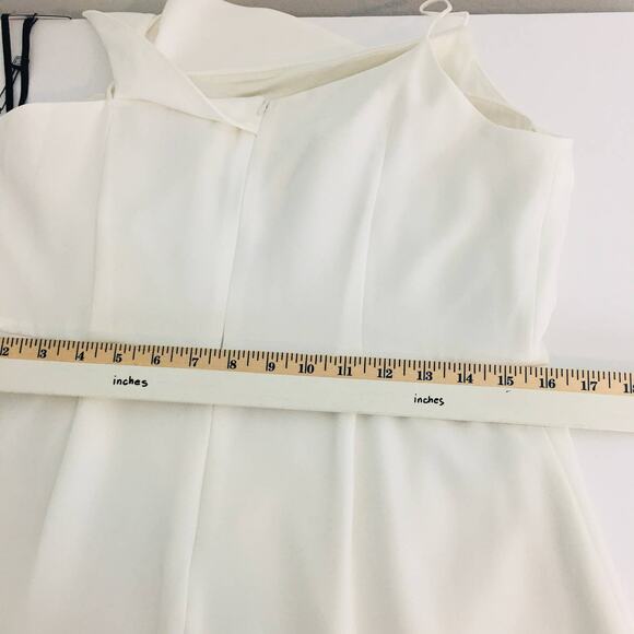 Laundry by Shelli Segal White One Shoulder  Dress 12 - Picture 12 of 12